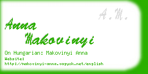 anna makovinyi business card